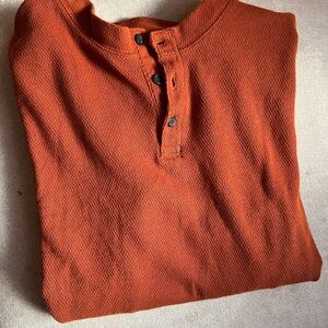 Orange Henley Sweater